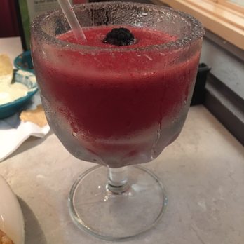 Chuy's - Blackberry Margarita with sugar on the rim - Tex-Mex Near Me - Lafayette, Louisiana