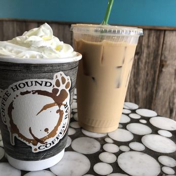Coffee Hound - Mocha and iced maple leaf latte - Coffee & Tea Near Me - Bar Harbor, Maine