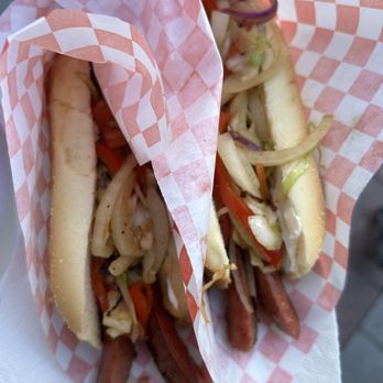 Dog In The Park - Two Seattle Dogs. Mic drop. - Hot Dogs Near Me - Seattle, Washington