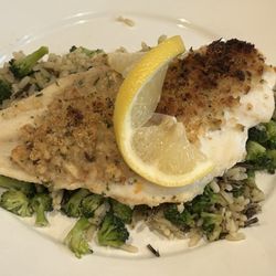 Recovery Room - Baked cod with rice & broccoli
