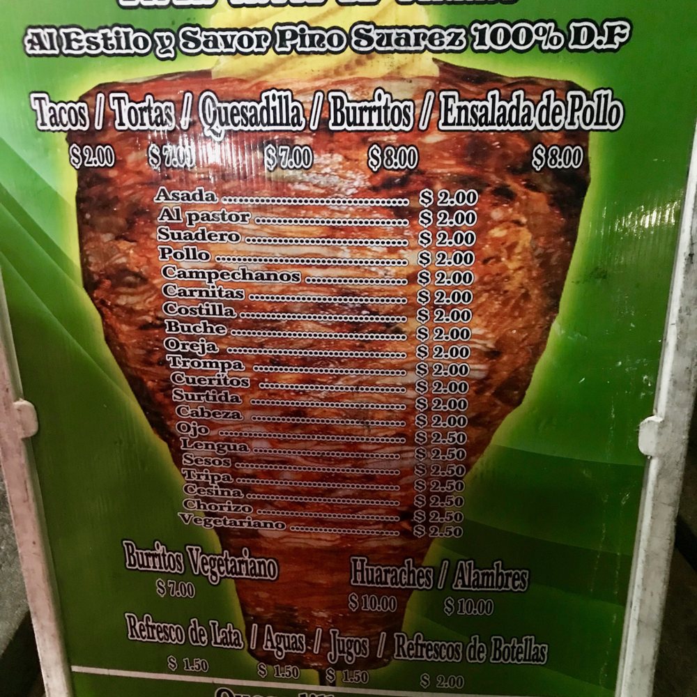 Super Tacos El Conrro - menu - Mexican Near Me - Mountain View, California Super Tacos El Conrro - menu - Mexican Near Me - Mountain View, California
