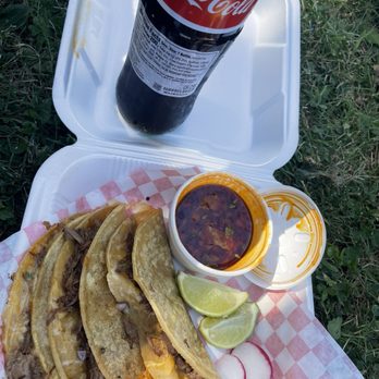 Fuego Taqueria - Three Birria tacos - Mexican Near Me - Stockton, California