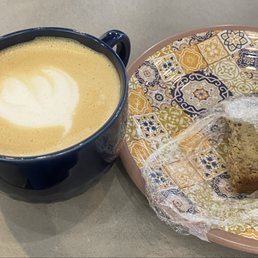 Spanish Latte and slice of banana bread Spanish Latte and slice of banana bread