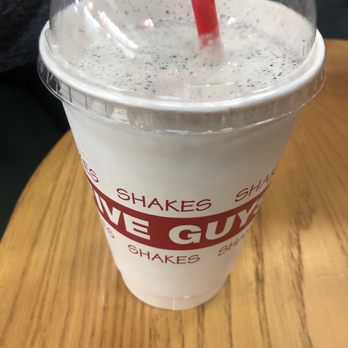 Five Guys - a drink in a plastic cup with a straw - Hot Dogs Near Me - Baton Rouge, Louisiana