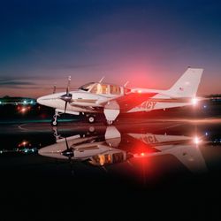 J D Small Studios - Beechcraft Baron at the Monroe County Compas scourse.