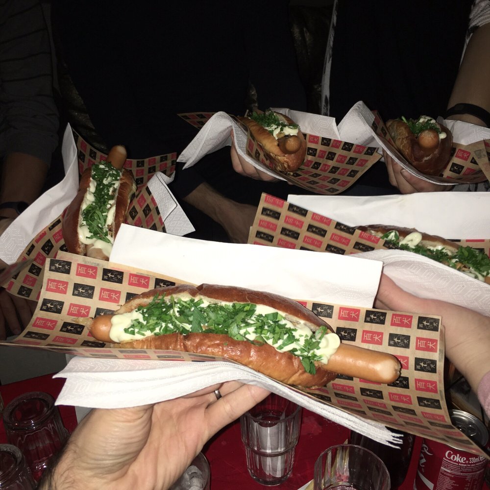 100 Dogs - Hot dog with wasabi mayo - Cocktail Bars Near Me - Helsinki, 18