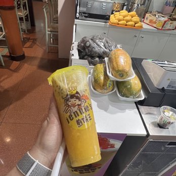 Jennie’s Fruity Mix - Fresh passion fruit and mango on the background - Juice Bars & Smoothies Near Me - Markham, Ontario