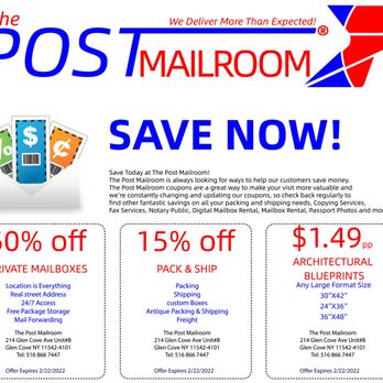 The Post Mailroom - Shipping Centers Near Me - Glen Cove, New York The Post Mailroom - Shipping Centers Near Me - Glen Cove, New York