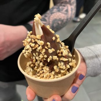 Vaca's Creamery - vanilla, chocolate shell, peanuts, and caramel - Ice Cream & Frozen Yogurt Near Me - Chicago, Illinois Vaca's Creamery - vanilla, chocolate shell, peanuts, and caramel - Ice Cream & Frozen Yogurt Near Me - Chicago, Illinois