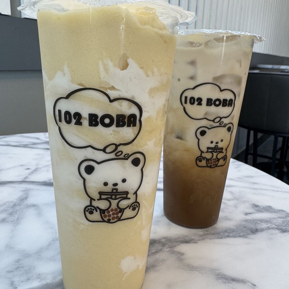 Peach Cloud (8/10) & 102 Vietnamese Milk Coffee (8/10)