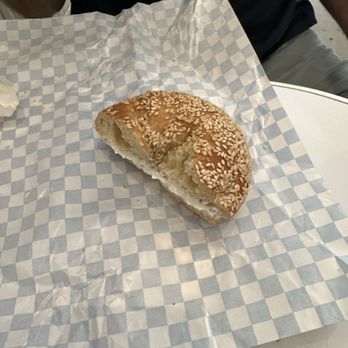 Pops Bagels - Sesame toasted with cream cheese - Bagels Near Me - Beverly Hills, California