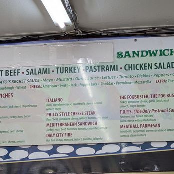 Miss Tomato - Menu 1/26/2025 No prices listed - Sandwiches Near Me - Pacifica, California