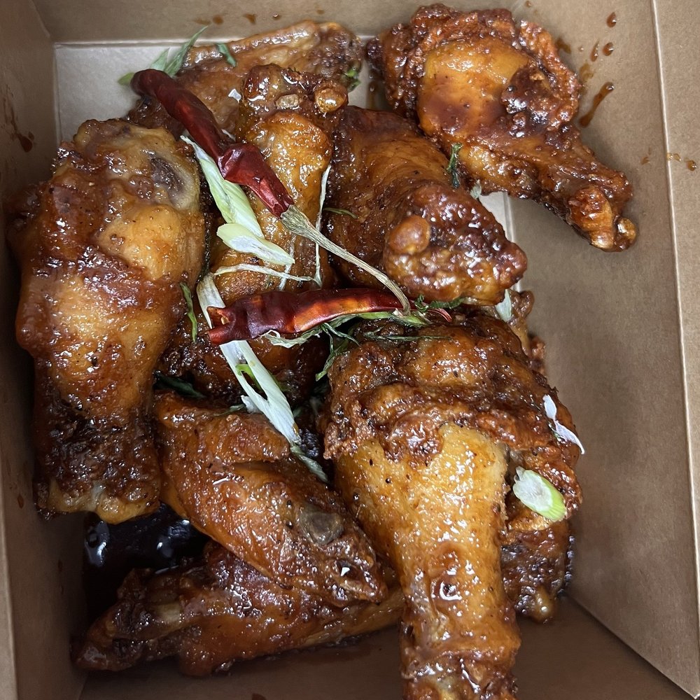 Dirty Elvis, not spicy at all ( the chili just adds a bit of a smoky flavor to the wings)