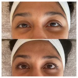 Full Bloom Beauty - Lash lift and tint before and after