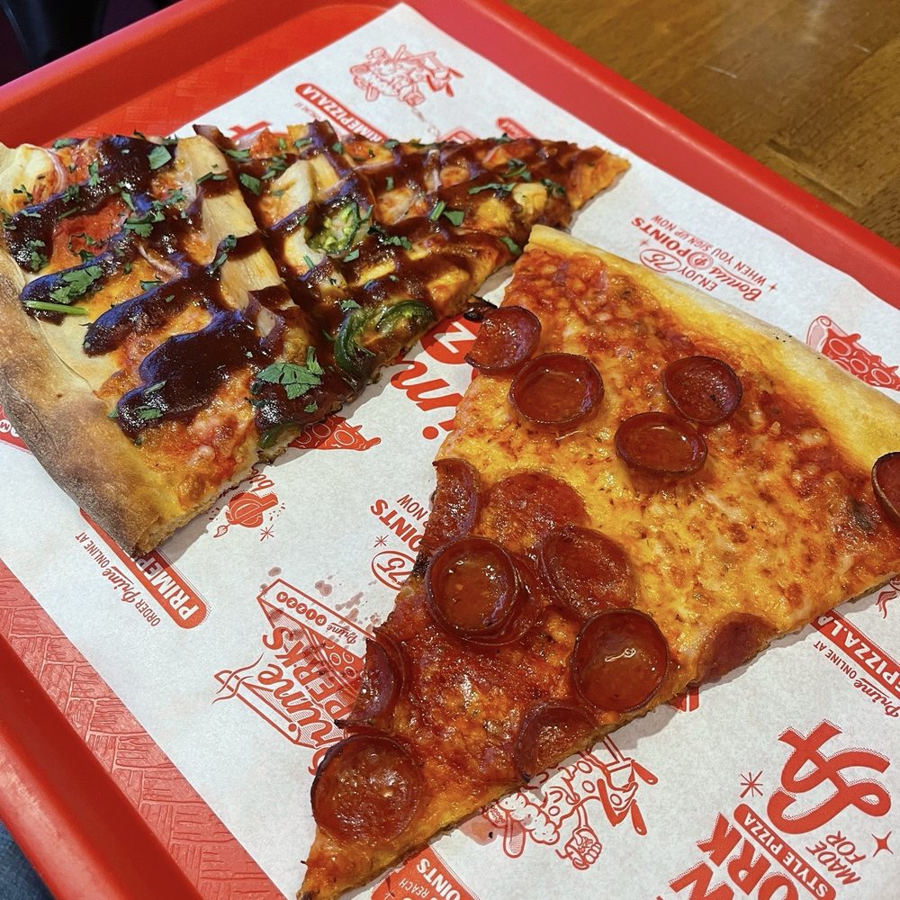 Prime Pizza - Pepperoni Slice & BBQ Chicken Slice - Pizza Near Me - Burbank, California Prime Pizza - Pepperoni Slice & BBQ Chicken Slice - Pizza Near Me - Burbank, California