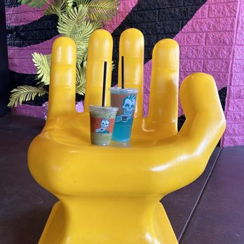Rad Coffee  - Hand chairs with our drinks - Coffee & Tea Near Me - Long Beach, California
