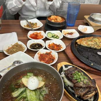 Cho Dang Village - Cold noodle with galbi, and kimchi soft tofu soup(back) - Korean Near Me - Plano, Texas