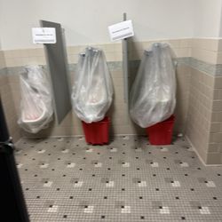 LA Fitness - For the last two weeks, we as men have to suffer for this the Uranus and the toilet are nasty. This is unhealthy and unsanitized.