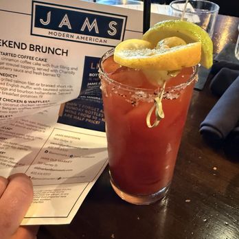 Jams Old Market - Jams signature Bloody Mary - American Near Me - Omaha, Nebraska Jams Old Market - Jams signature Bloody Mary - American Near Me - Omaha, Nebraska
