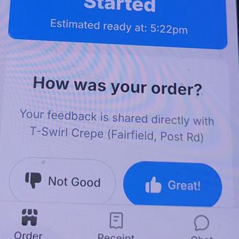 T-Swirl Crepe - They keep you updated on your order via your phone - Creperies Near Me - Fairfield, Connecticut T-Swirl Crepe - They keep you updated on your order via your phone - Creperies Near Me - Fairfield, Connecticut