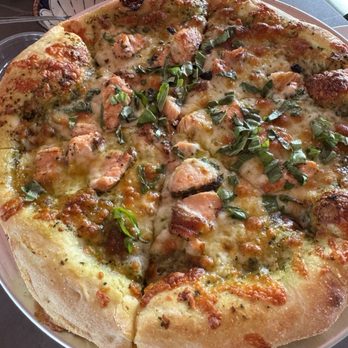 Little Provence Cafe - Pesto & Salmon Pizza - Breakfast & Brunch Near Me - Arcadia, California