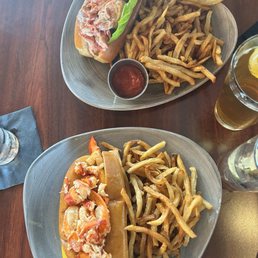 Lobster rolls one with mayonnaise one with butter