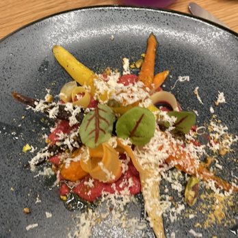 The Restaurant at Gilder - Carrots with beet hummus - American Near Me - New York, New York The Restaurant at Gilder - Carrots with beet hummus - American Near Me - New York, New York