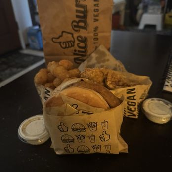 Nice Burger - BBQ BACON CHEESEBURGER TATER TOTS CHICKEN TENDERS - 3PC - Burgers Near Me - Santa Ana, California Nice Burger - BBQ BACON CHEESEBURGER TATER TOTS CHICKEN TENDERS - 3PC - Burgers Near Me - Santa Ana, California
