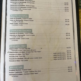 Los Mako's Restaurant - Menu - Seafood Near Me