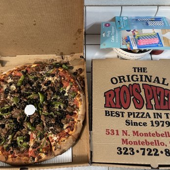 Rio's Pizza - My wife surprised me with my favorite pizza today. We live in Apple Valley, please open a Rio's over here, we'd like to save on gas - Pizza Near Me - Montebello, California Rio's Pizza - My wife surprised me with my favorite pizza today. We live in Apple Valley, please open a Rio's over here, we'd like to save on gas - Pizza Near Me - Montebello, California