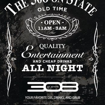 308 On State - a black and white poster - Bars Near Me - West Lafayette, Indiana 308 On State - a black and white poster - Bars Near Me - West Lafayette, Indiana