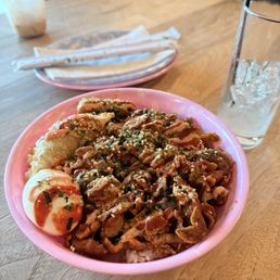 Spicy pork over rice Spicy pork over rice