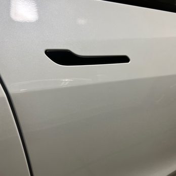 Push N Pull - Repaired. Wasn't easy with the aluminum and the brace. But it was done - Mobile Dent Repair Near Me
