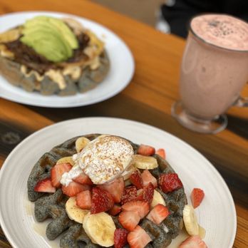 The Hidden Kitchen - Fiscalini Fruit Waffle, Morro Melt Waffle & Baywood Berry Smoothie IG: ekiandsara - Juice Bars & Smoothies Near Me - Cambria, California The Hidden Kitchen - Fiscalini Fruit Waffle, Morro Melt Waffle & Baywood Berry Smoothie IG: ekiandsara - Juice Bars & Smoothies Near Me - Cambria, California