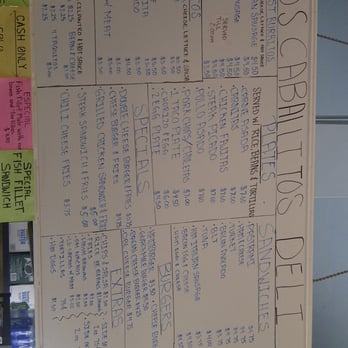 Los Caballitos - This is the menu and pricing as of March 2013 at Los Caballitos. - Mexican Near Me - Redondo Beach, California