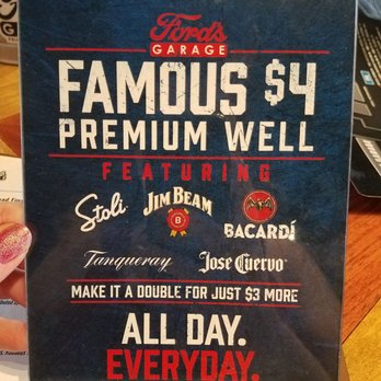Ford's Garage Dearborn - Great daily special on drinks! - Burgers Near Me - Dearborn, Michigan