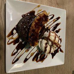 Banana chocolate bread pudding