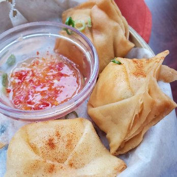 BITES Asian Kitchen + Bar - Spicy Crab Rangoon (sorry this is only a picture of half of it because we ate half before I thought to take a pic! It's great!) - Japanese Near Me - Chicago, Illinois