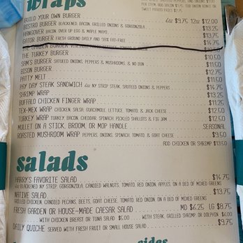 Harry And The Natives - Menu (inside right) - Breakfast & Brunch Near Me - Hobe Sound, Florida