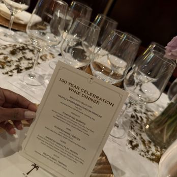 The Palm - Orlando - Wine dinner menu - Steakhouses Near Me - Orlando, Florida
