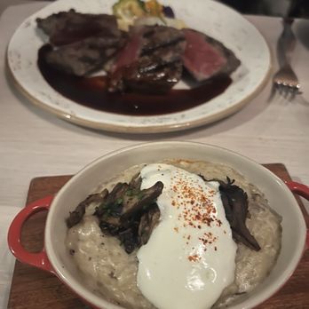 Narcoossee's - Surf & Turf* and  Wild Mushroom Risotto - New American Near Me - Lake Buena Vista, Florida