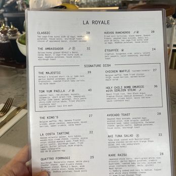The Royale - Menu as of August 2025 - Breakfast & Brunch Near Me - Pleasant Hill, California