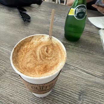 The Cliffs Cafe - Café latte with sprinkled cinnamon. Coffee was strong just the way I like it. - Coffee & Tea Near Me - San Diego, California
