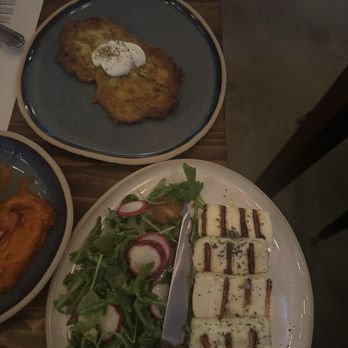 Doya - Zucchini pancakes and halloumi cheese - Turkish Near Me - Miami, Florida