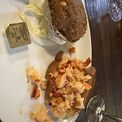 Blue Point Restaurant - Half lobster roll with quahog and clam chowder in next pic
