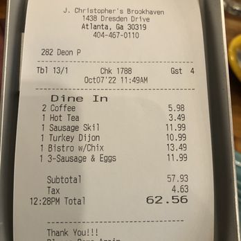 J. Christopher's - Breakfast & Brunch Near Me - Atlanta, Georgia