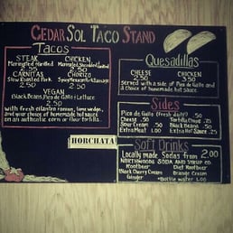 Taxi menu