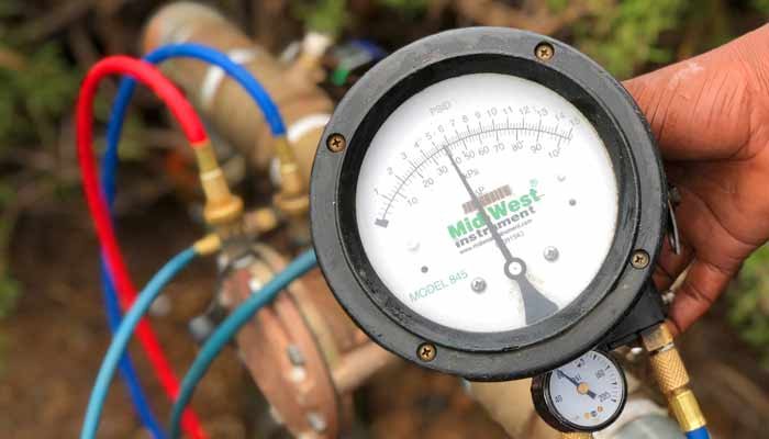 Slide of Hempel Backflow Testing