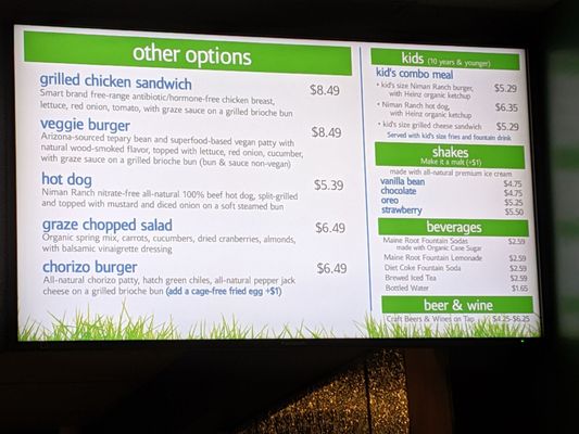 Menu photo 1 Graze Premium Burgers Tucson, AZ
