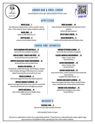 Menu photo 2 Arbor Grille Sacramento, CA